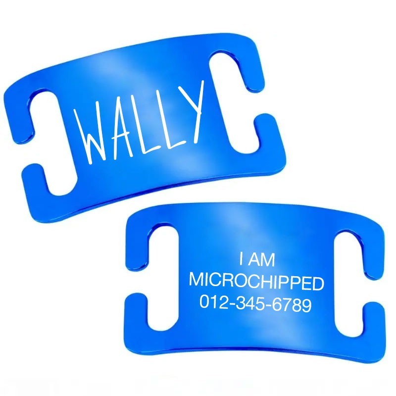 Custom Engraved Easy-On Slide On Dog Tag for Collars – Pet Tags Silent No-Jingle