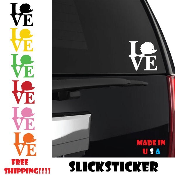 Love Hedgehog sign Vinyl Sticker Decal Pet