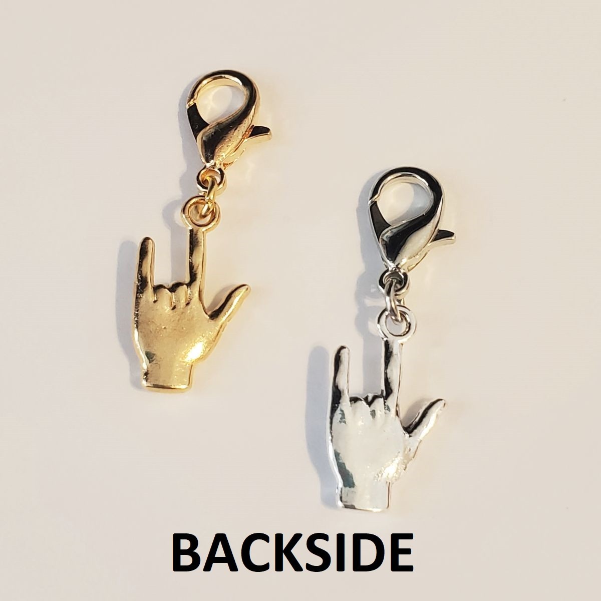 ASL SIGN LANGUAGE CHARM I LOVE YOU ZIPPER PULL CLASP PURSE BAG WALLET JACKET ETC