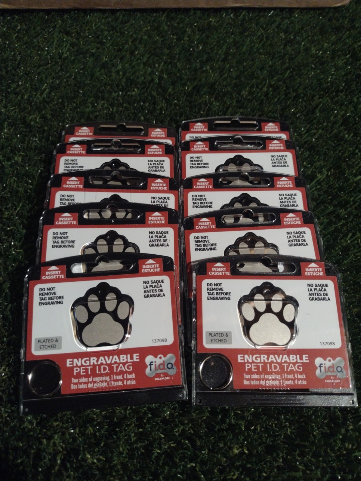 Engravable Pet ID 137098 – 10PCS of Hillman plated & etched