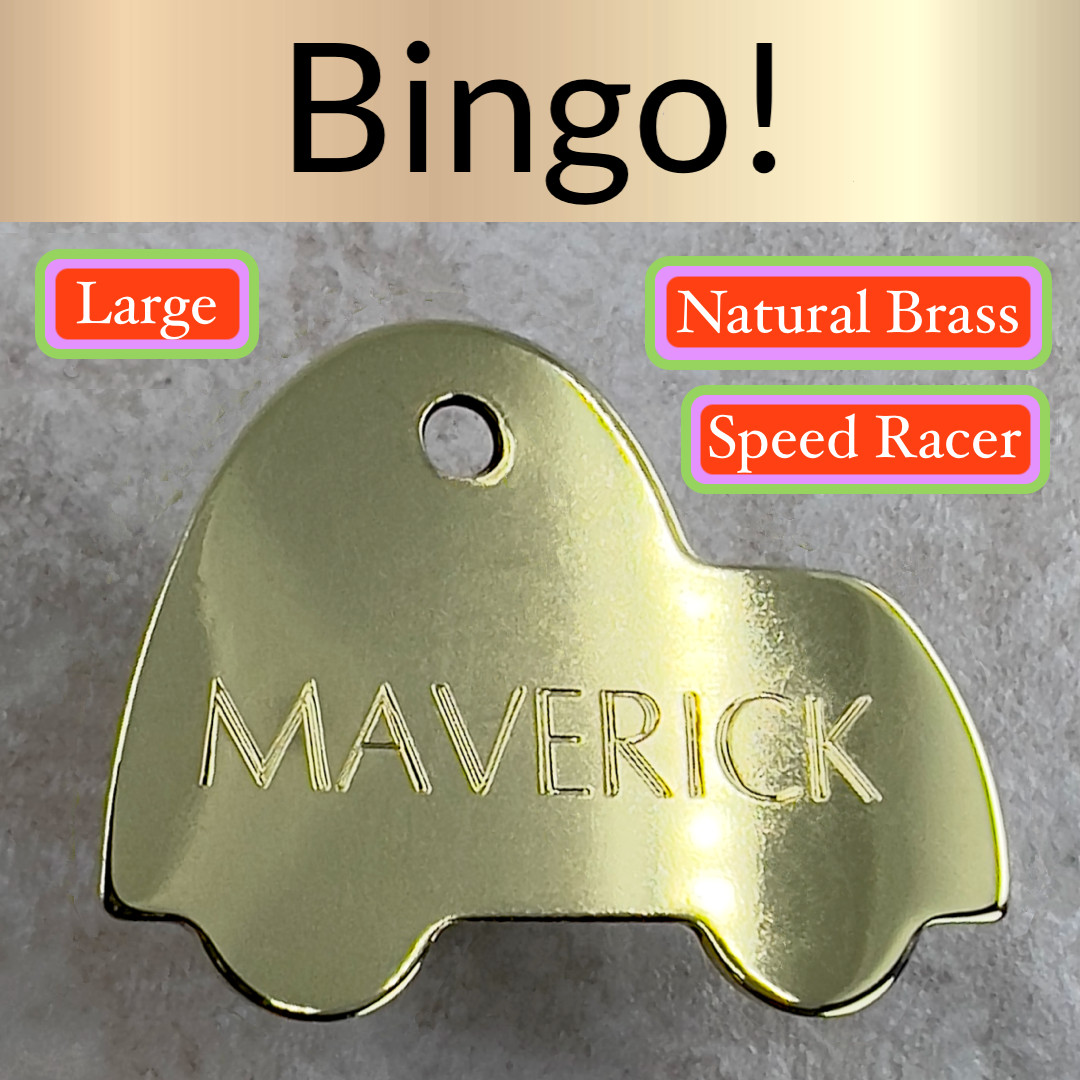 Custom Engraved Dog Tags Personalized Dog Collar Pet Tags Pet SPEED RACER BRASS