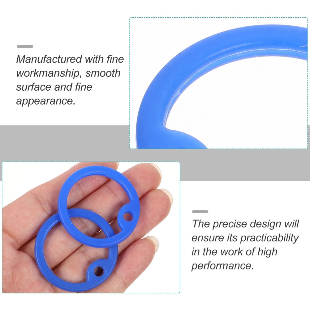 15Pcs Reusable Blue Silicone Dog Tag Holder for Pet Collar Protection