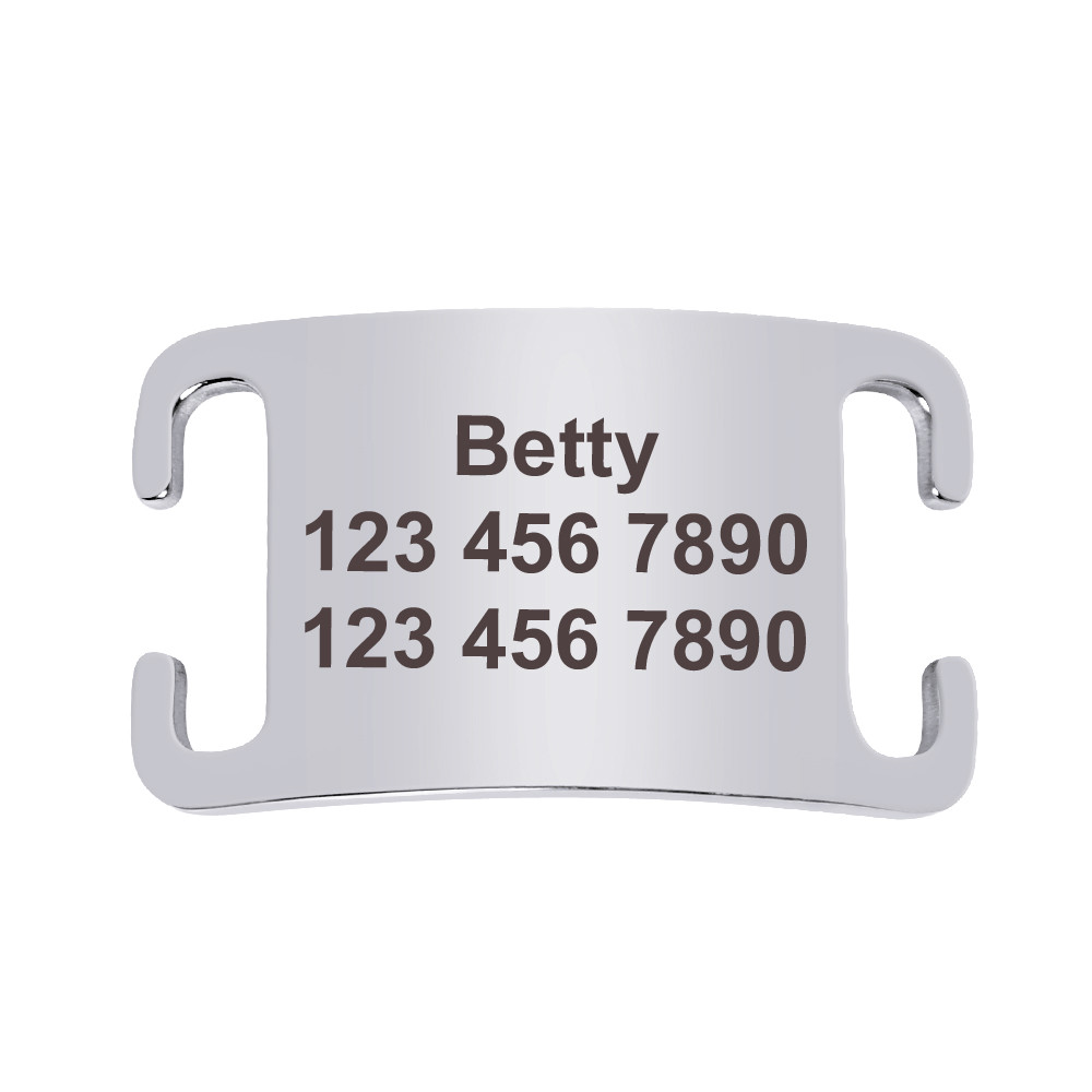 Stainless Steel Slide-on Dog Tags 3/4″ 5/8″ 3/8″ Width Personalised Collar Tags