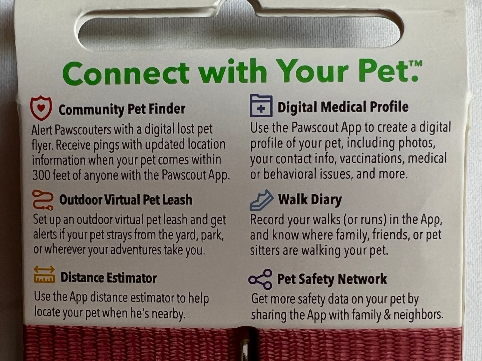 PAWSCOUT The Smarter Pet Tag Community Pet Finder Virtual Pet Leash BRAND NEW