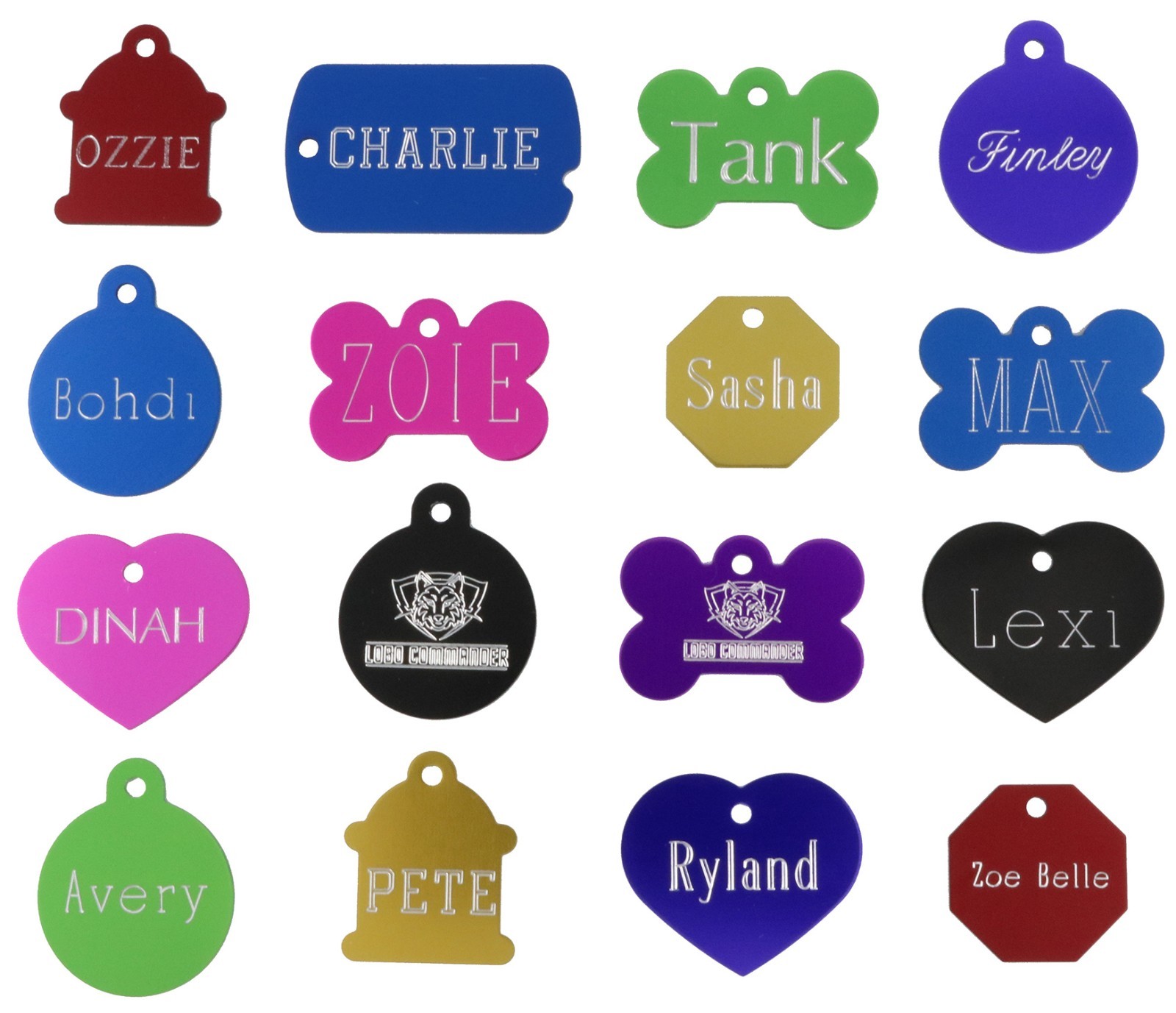 CUSTOM ENGRAVED PET ID TAG Personalized IDENTIFICATION Charm Tags for Cat or Dog