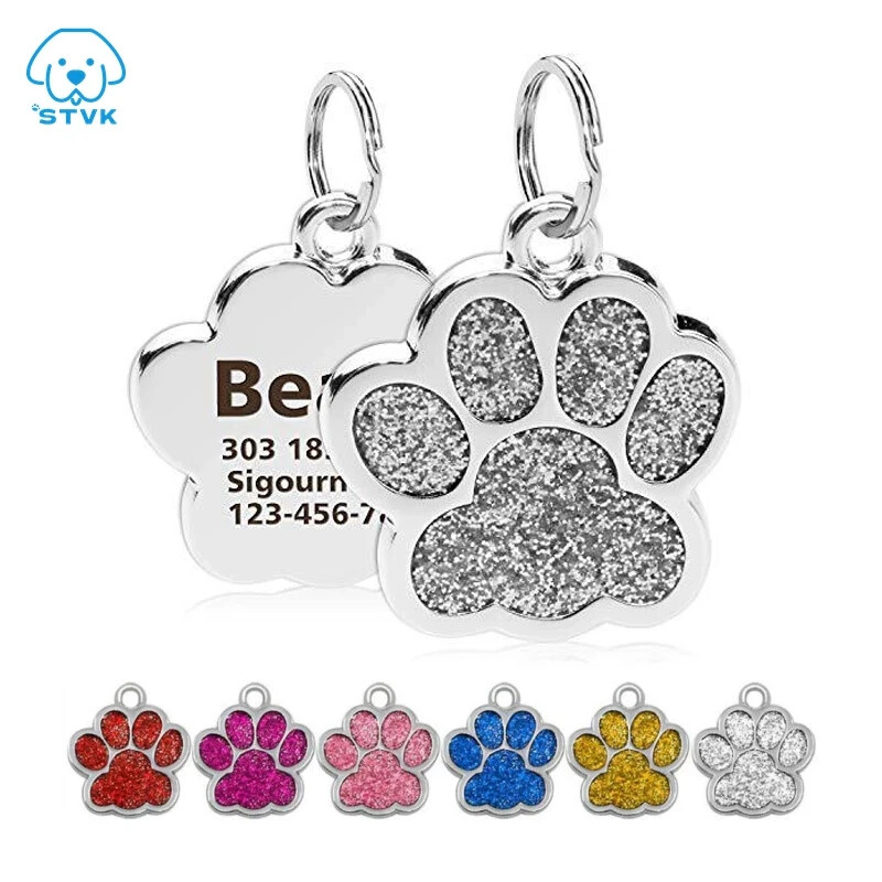Engraving Pet Name Customized Dog ID Tag Collar Accessories Nameplate Pendant