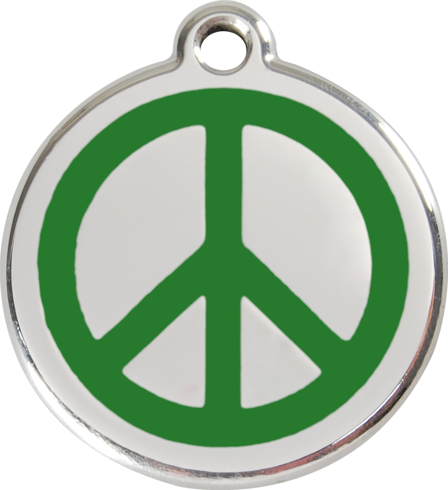 Steel Red Dingo Peace ID Dog Tag Black Purple Blue Green Yellow Orange Red Pink