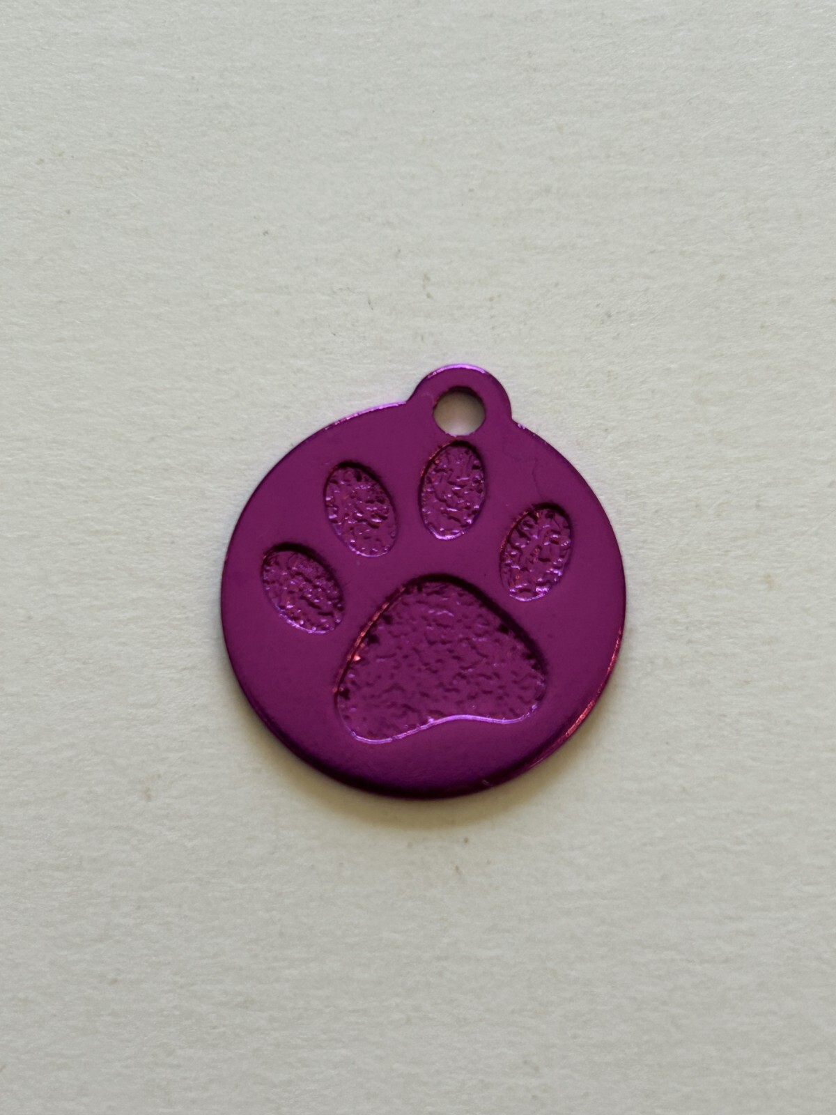 Custom Engraved Personalized Paw Print Pet ID Tag-2 Sizes-10 Color Choices
