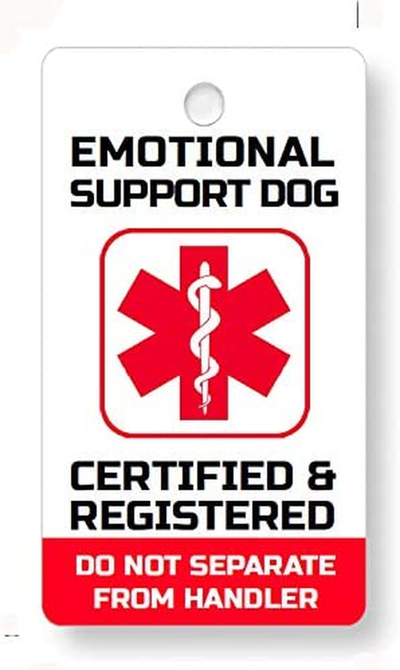 PVC Emotional Support Dog Key or Collar Tag for Fhact ESA (Emotional Support ES2
