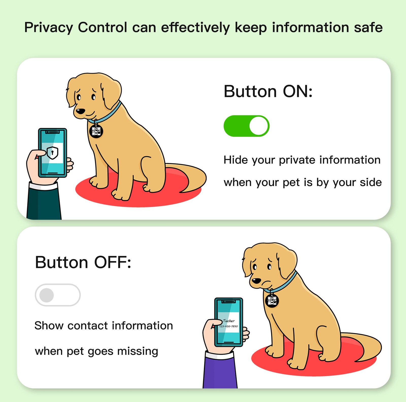 ESA Dog Tag Red Regular QR Code Modifiable Pet Profile Scannable ID Silicone