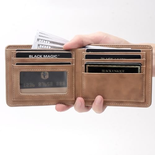 THTCSQ To My Son Gifts,Leather Wallet for Men,Engraved Wherever you Son