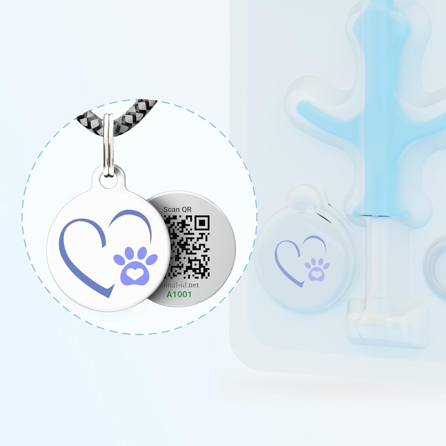 Temperature Microchip Kit for Dogs & Cats | QR Pet ID Tag | 1.4x8mm