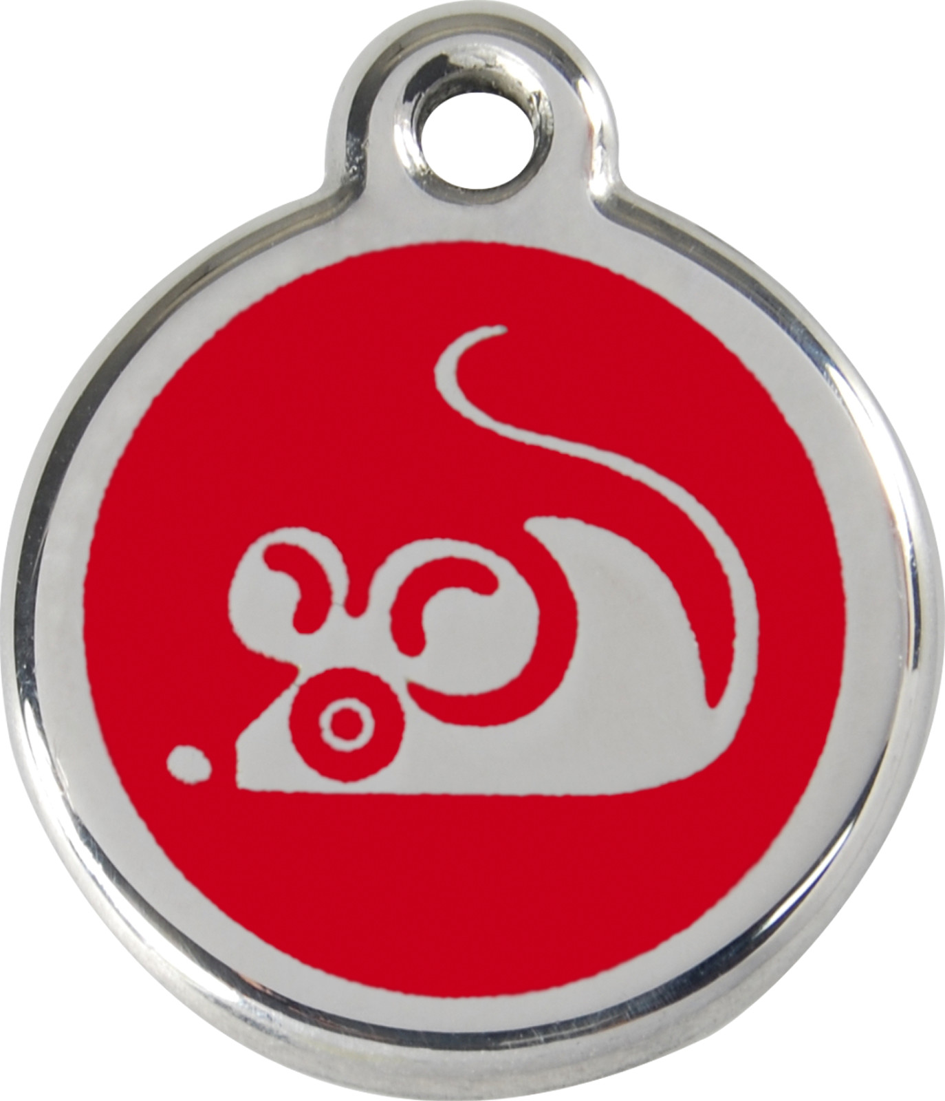 Stainless Steel Red Dingo Mouse Cat ID Tag Red Purple Blue Green Pink Yellow
