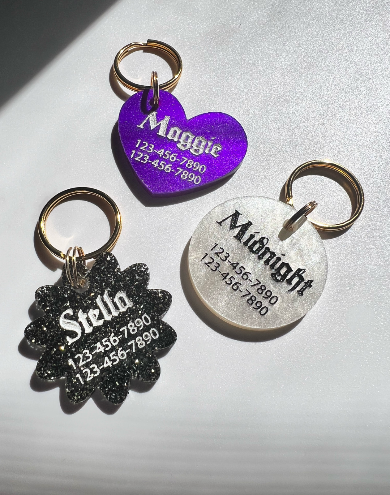 Unique Gothic Pet ID Tags for Dogs and Cats, Custom Dog Tag, Cat Collar Tag