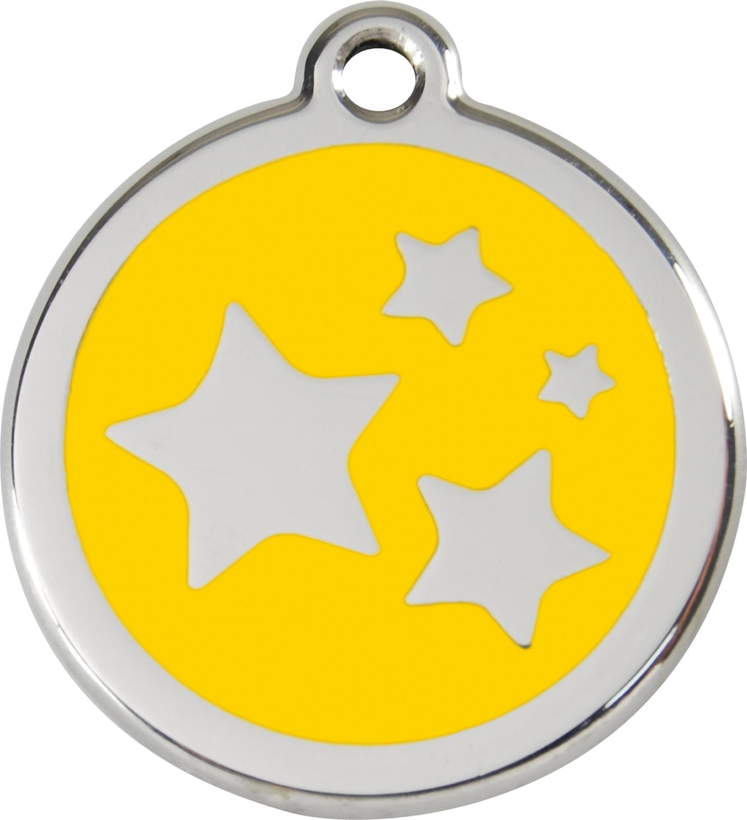 Steel Red Dingo Stars ID Dog Tag Black Purple Blue Green Yellow Orange Red Pink