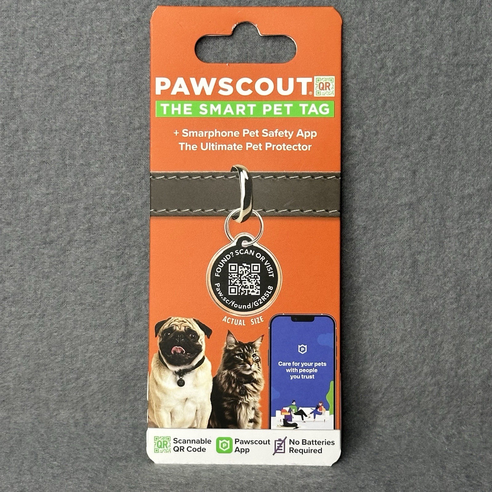 Pawscout Smarter Pet Tag Community Pet Finder Tracker GPS w/ App Dog Cat Sealed
