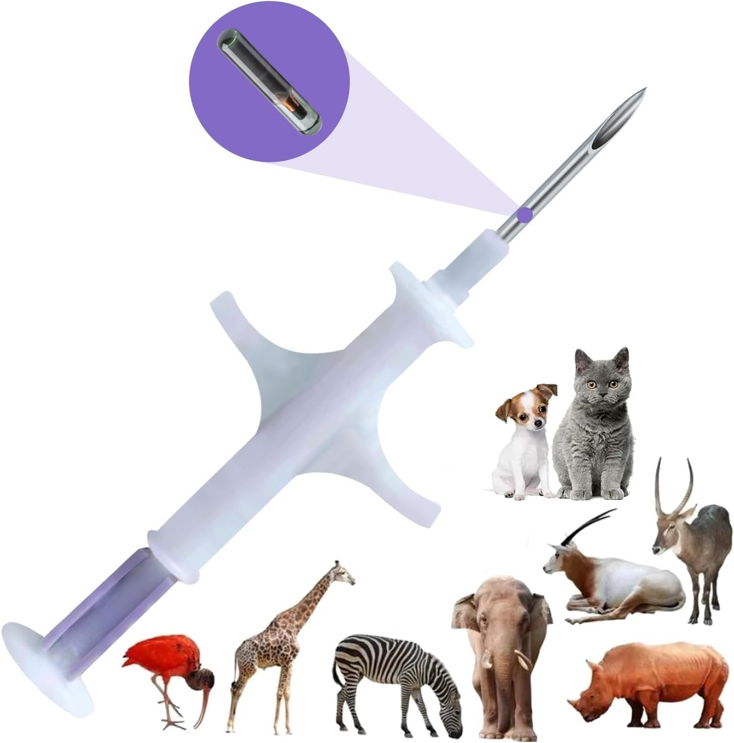 Microchip ID Bioglass Tags Injectable 1 Pack, Use for Dogs Cats Horse Sheep C…