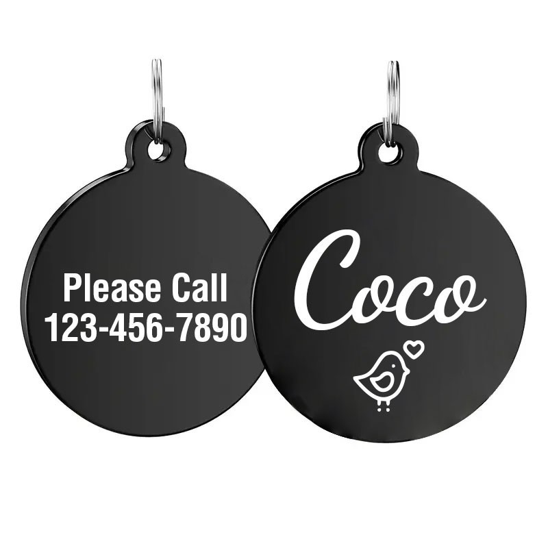 Personalized Stainless Steel Dog Tag Pet Tag Placa ID Identificacion Perro