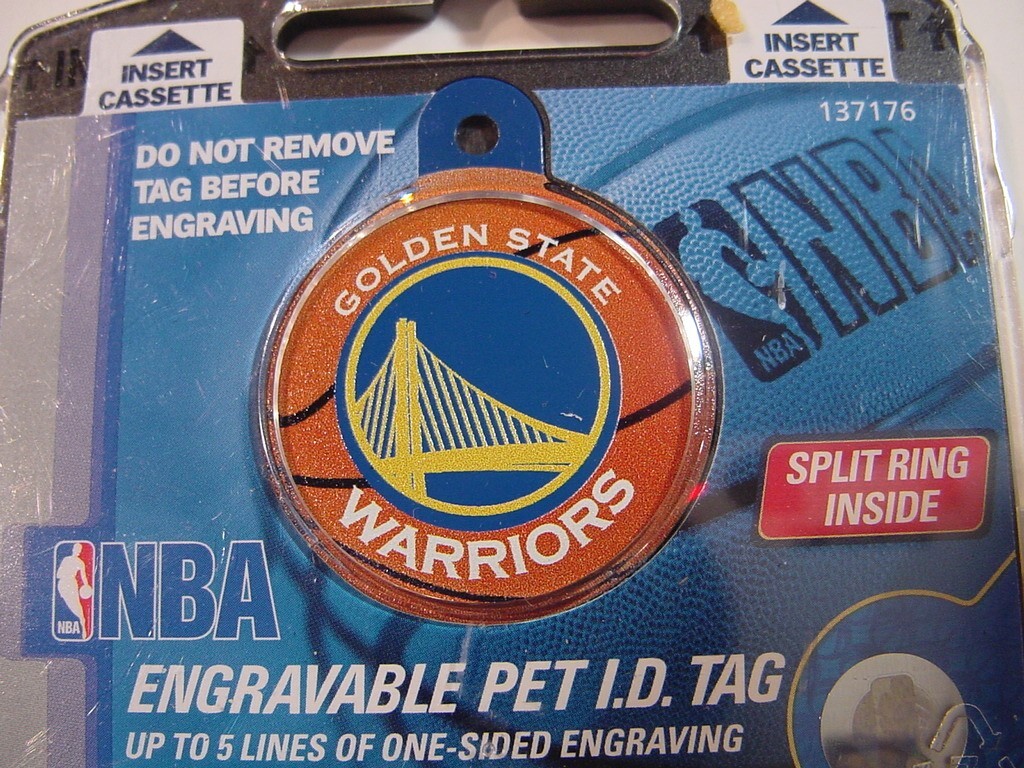 NEW – FIDO ENGRAVABLE PET I.D. TAG – NBA GOLDEN STATE WARRIORS