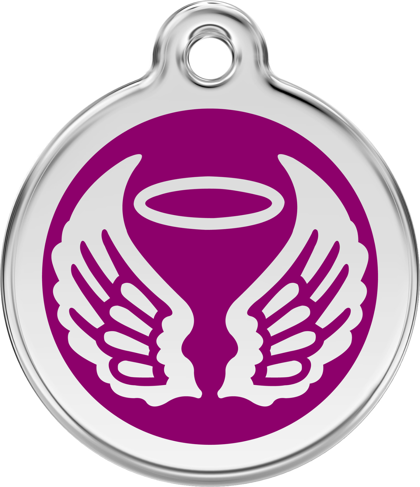 Steel Red Dingo Angel ID Dog Tag Black Purple Blue Green Yellow Orange Red Pink