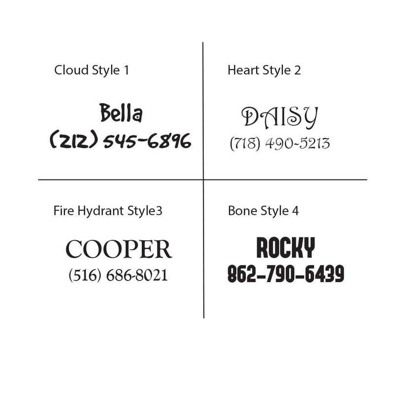 Personalized Engraved Pet Tag | Firehydrant | Paw | Bone | Heart | Dog Tag