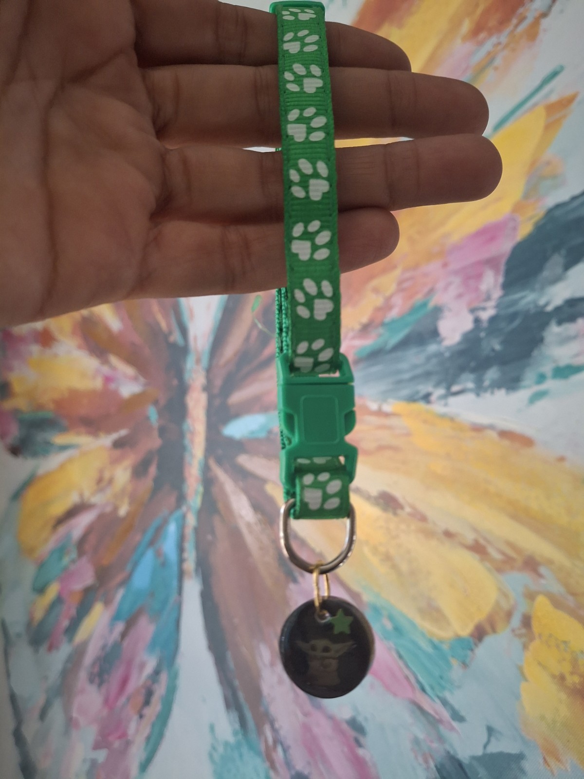 Collar personalizado para mascotas baby yoda