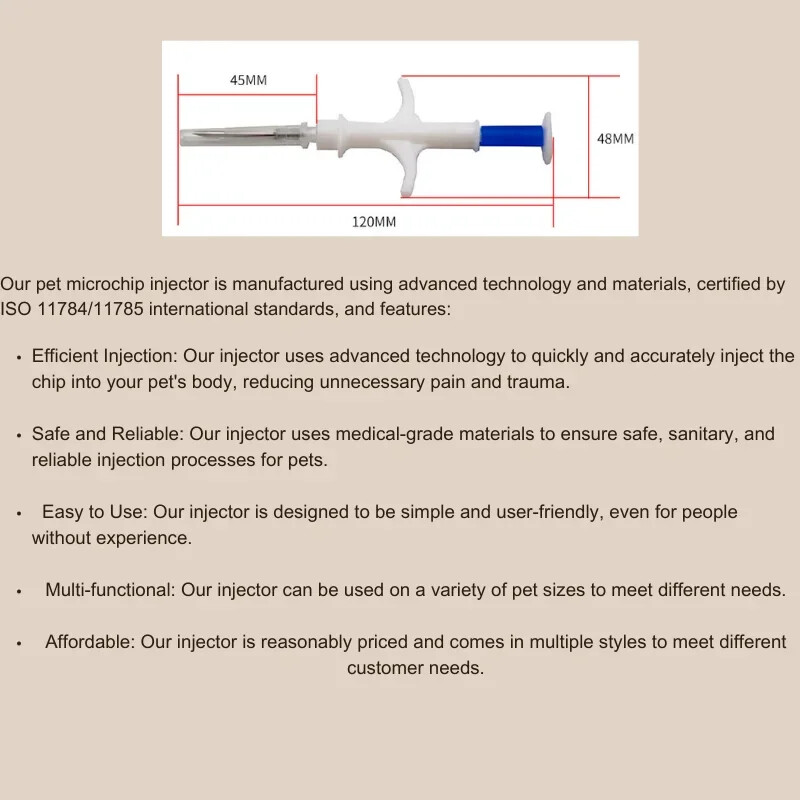 ISO 11785 Microchip – 3-Size Preloaded Injectors for Exotic Pets & Birds
