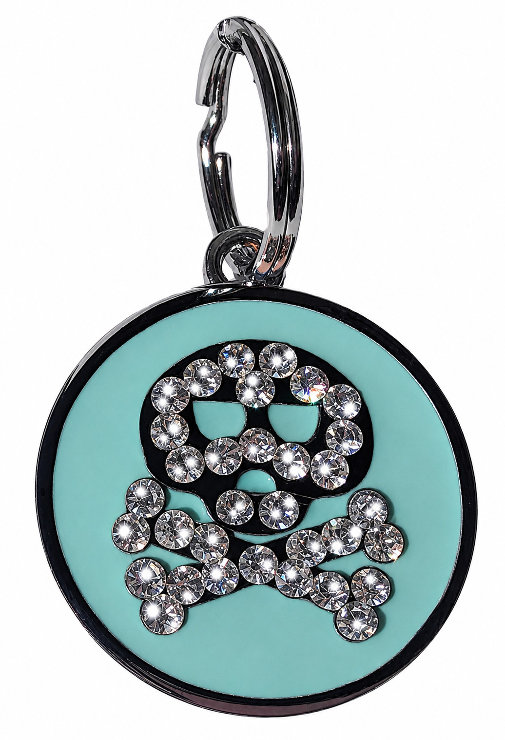 Crystal Skull Pet Dog Collar Charm for Purse, Zipper Pull – Choose Color