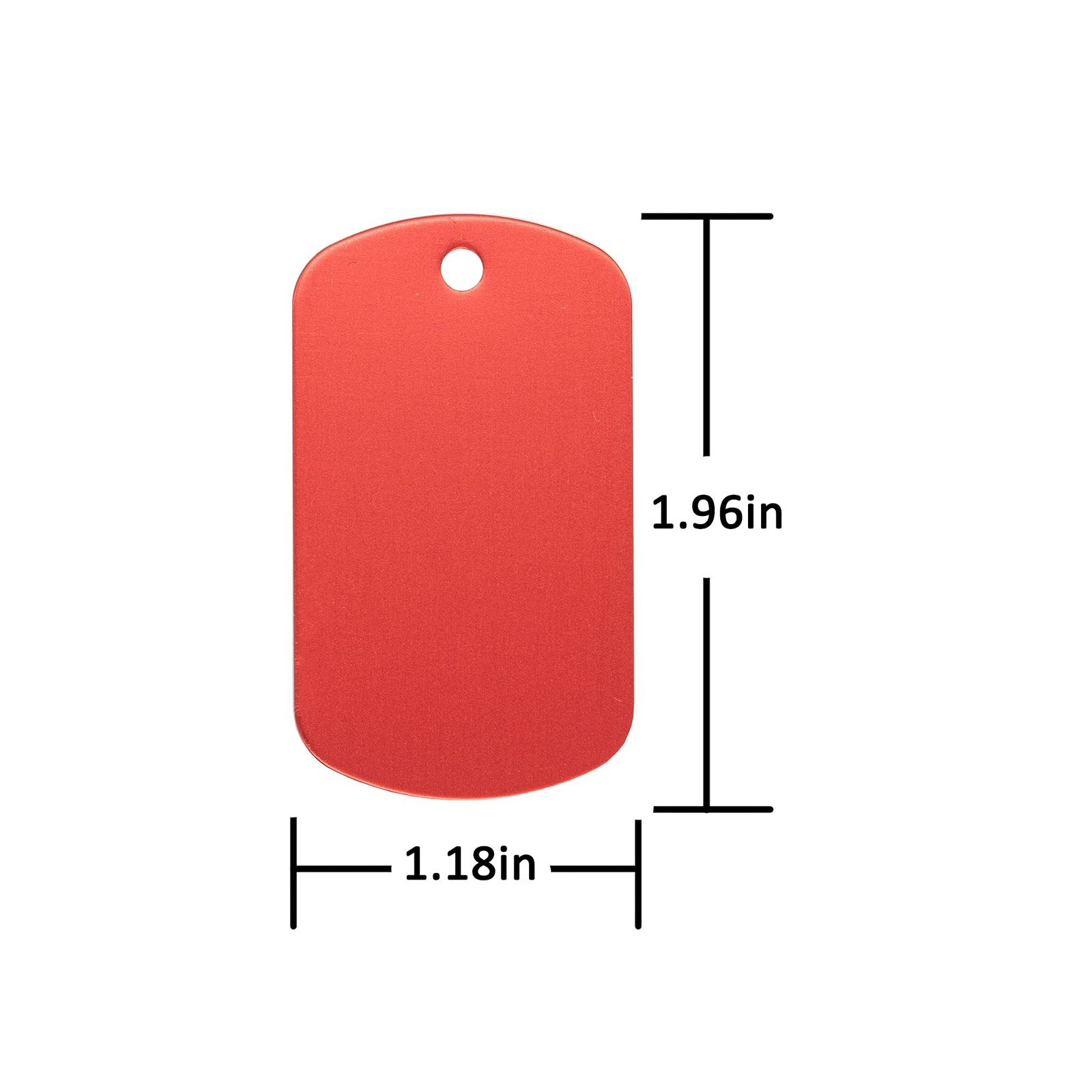 50 PCS Red Anodized Aluminum Engraving Blank Tags Stamping Blanks