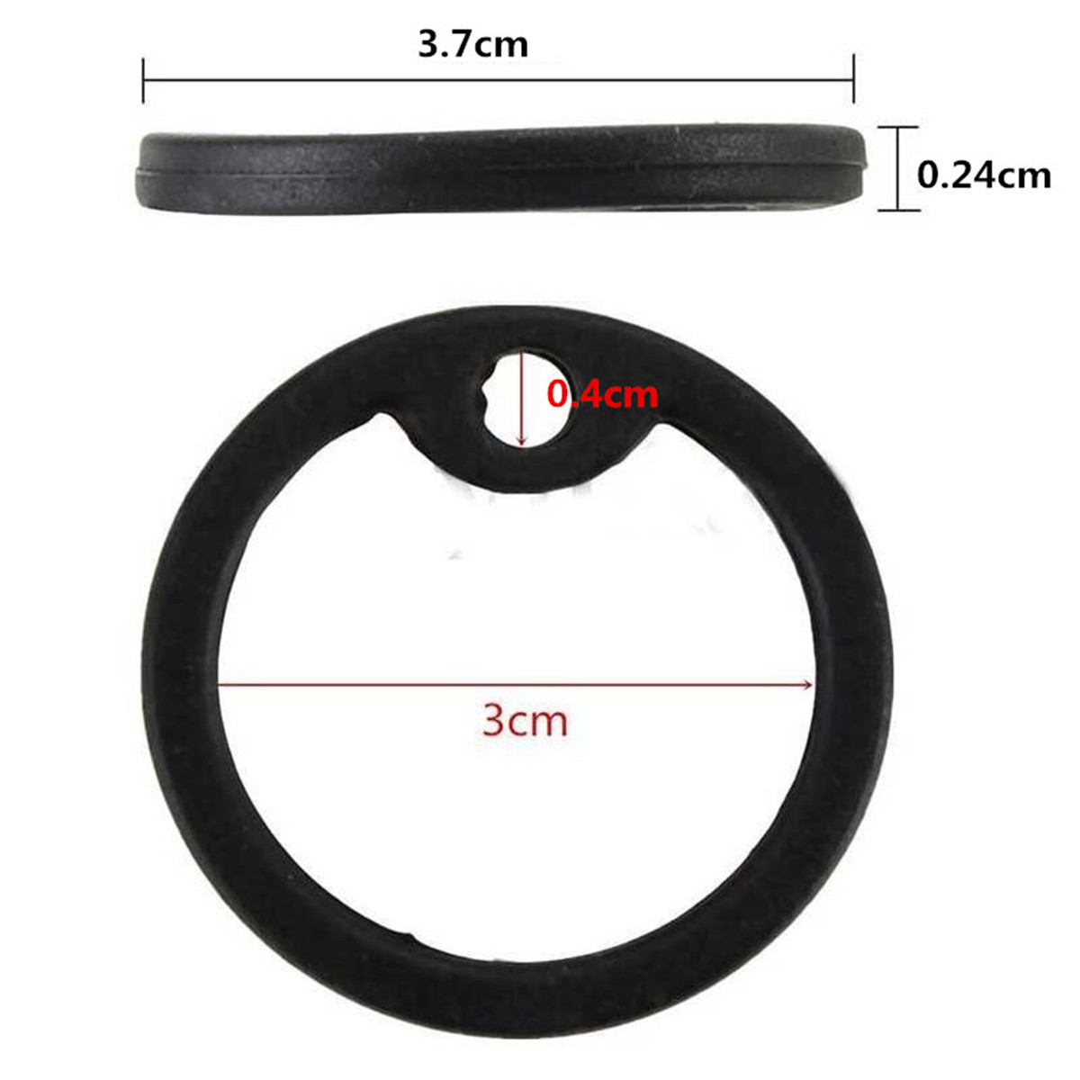 5Pcs Rubber Military Dog Pet Tag Noise Silencer Bumper Fastener Ring Black