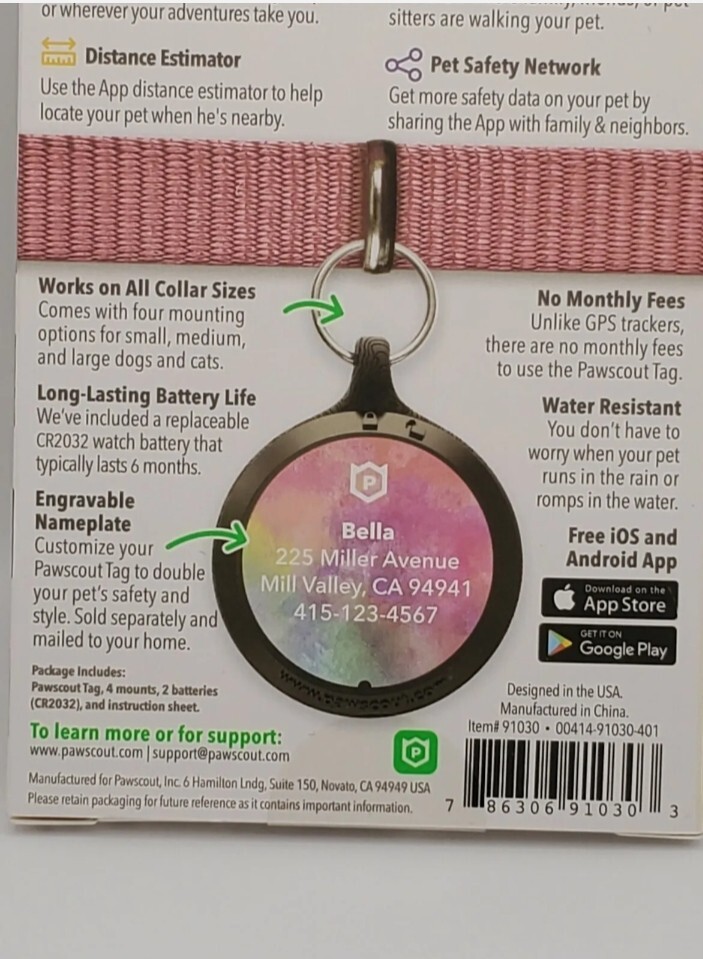 Pawscout The Smarter Pet Tag Community Pet Finder Connects To Your Phone NEW