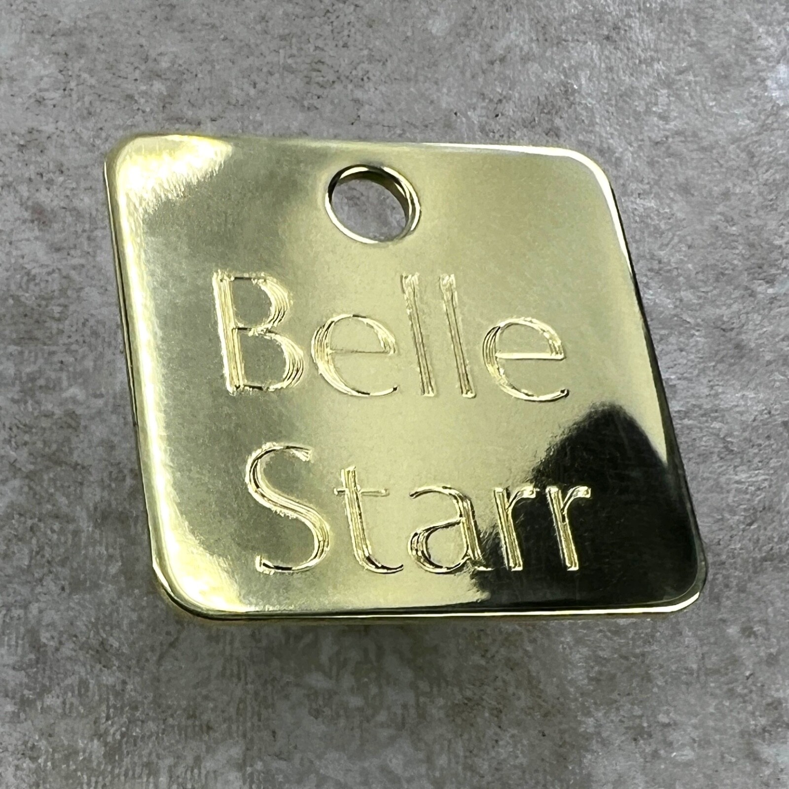 Custom Engraved Dog Tags Personalized Dog Collar Pet ID Tags SQUARE DANCE BRASS