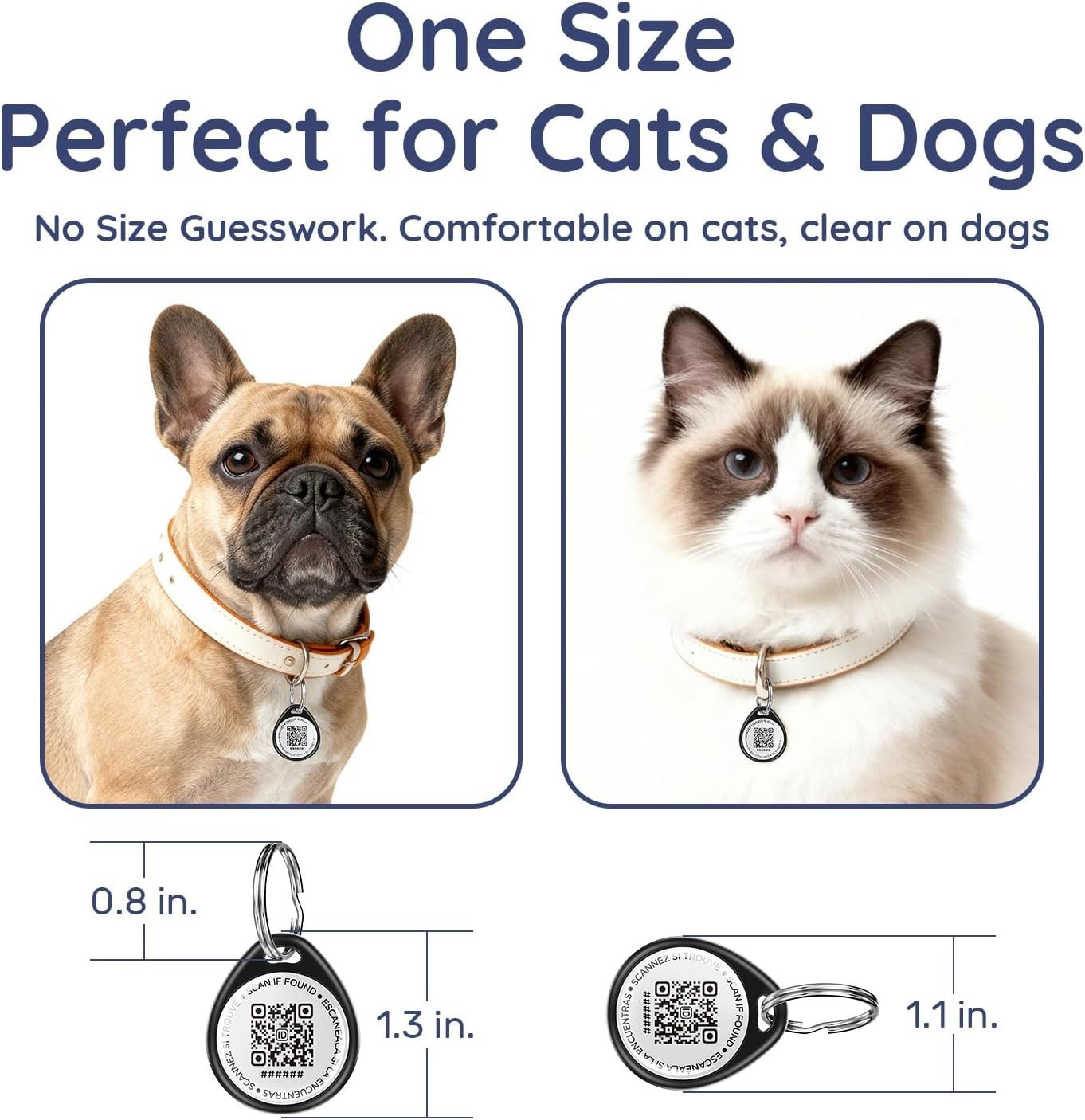 QR Code Dog Tag and Cat Tag, Scan to Reunite Faster, Waterproof and Durable, …
