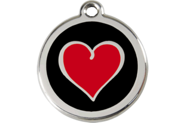 Red Heart Dog Cat Pet ID Tag Charm Personalized – Red Dingo Lifetime Guarantee