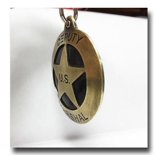US Marshal Deputy Pet ID Dog Name Tag Free Engraving Brass Nickel Silver