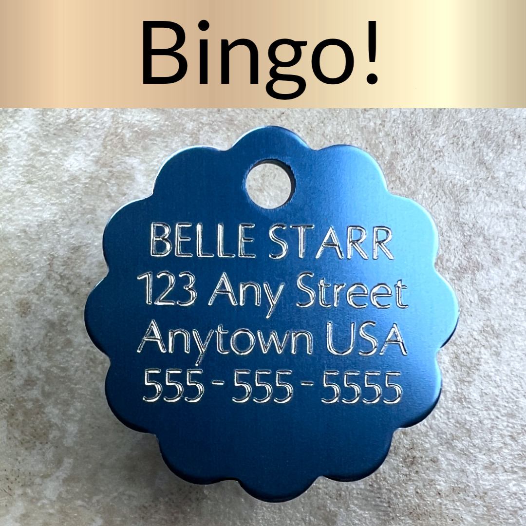 Custom Engraved Dog Tags Personalized Dog Collar Pet Tags Engraved Pet ID FLOWER