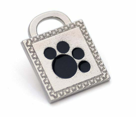 Paw Print Pet ID Tag