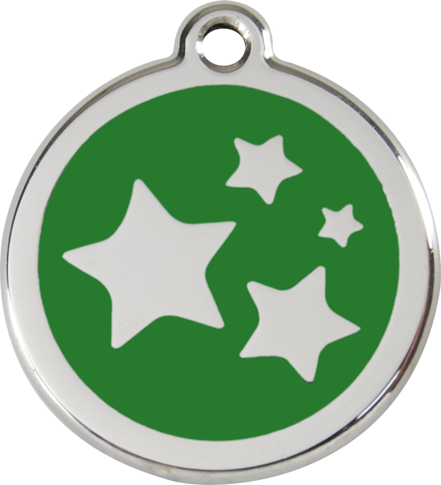 Steel Red Dingo Stars ID Dog Tag Black Purple Blue Green Yellow Orange Red Pink