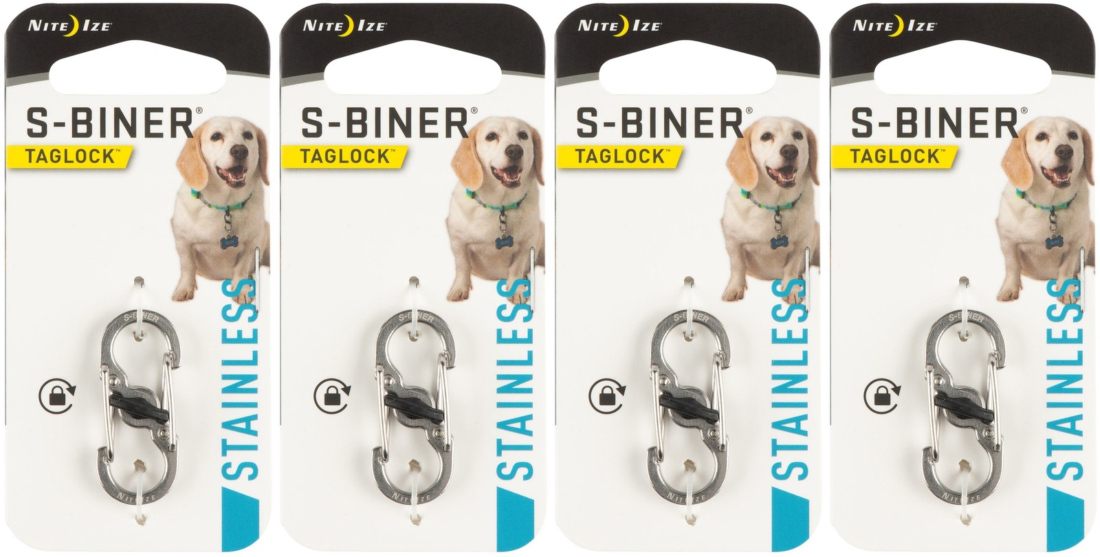 Nite Ize S-Biner TagLock Stainless Steel Carabiner (4-Pack)