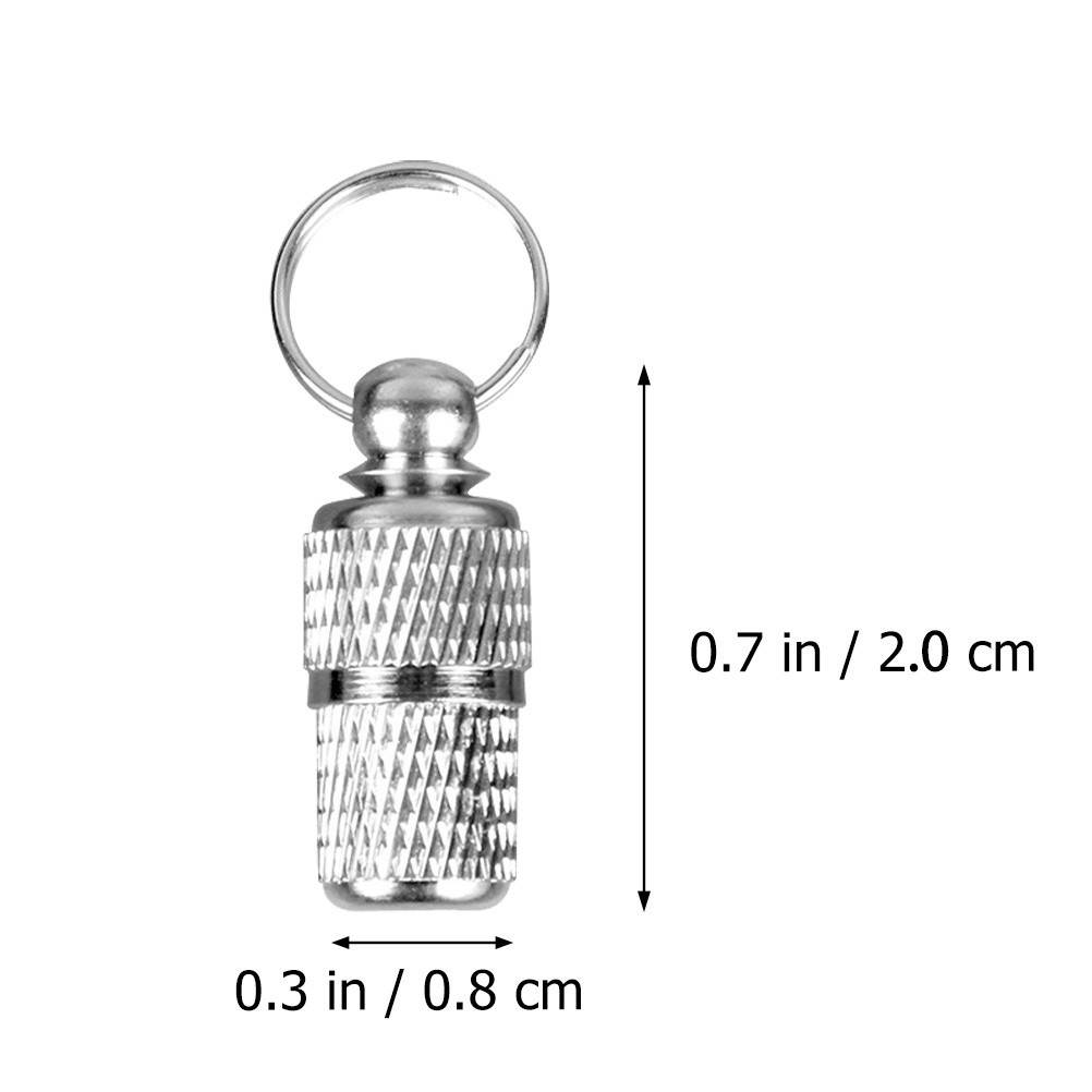 6Pcs Reusable Pet Id Tubes Silver Brass Collar Tags for Dog Cat Safety