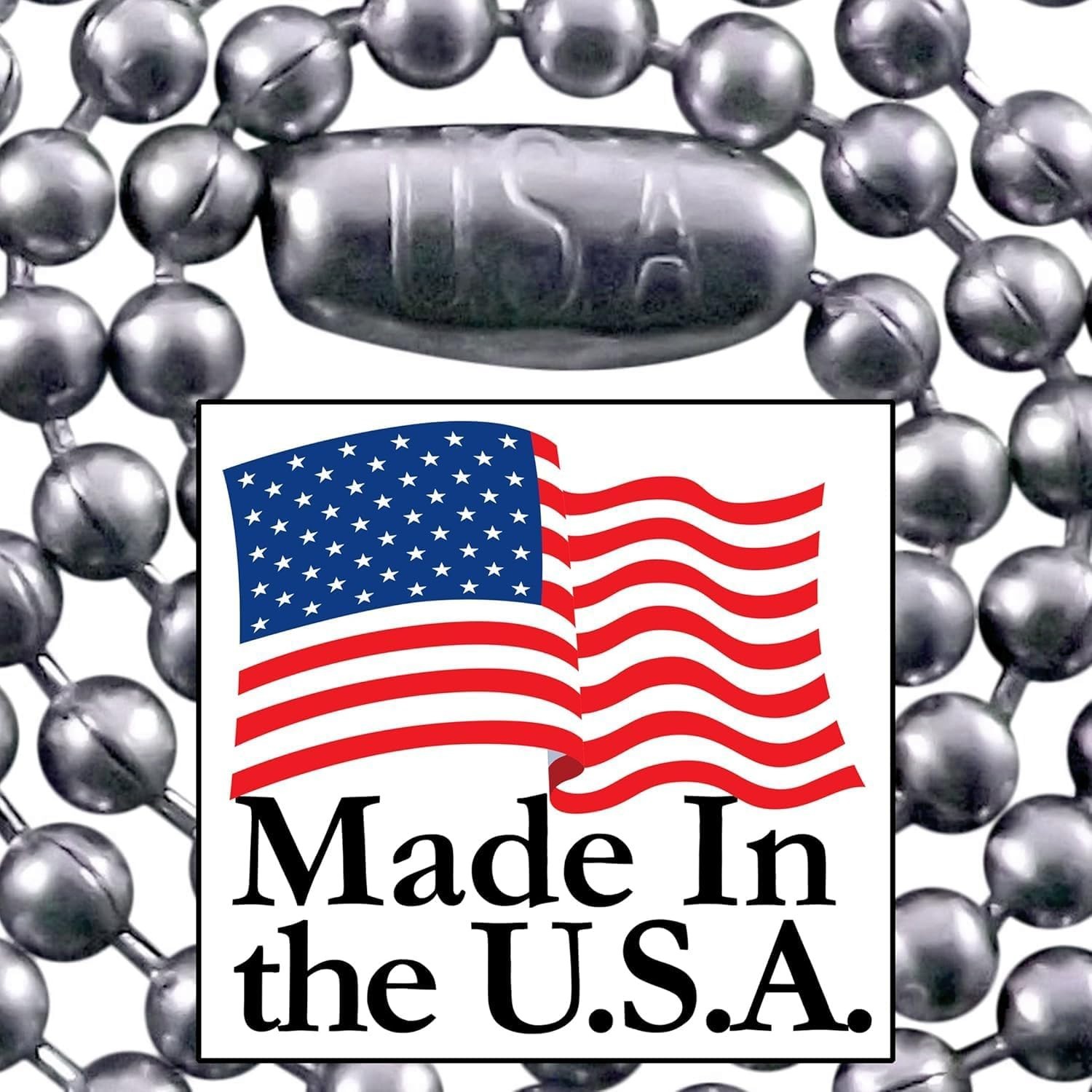 Versatile Military Dog Tag Chains: 2.4mm Stainless Steel, 27in & 4.5in Options