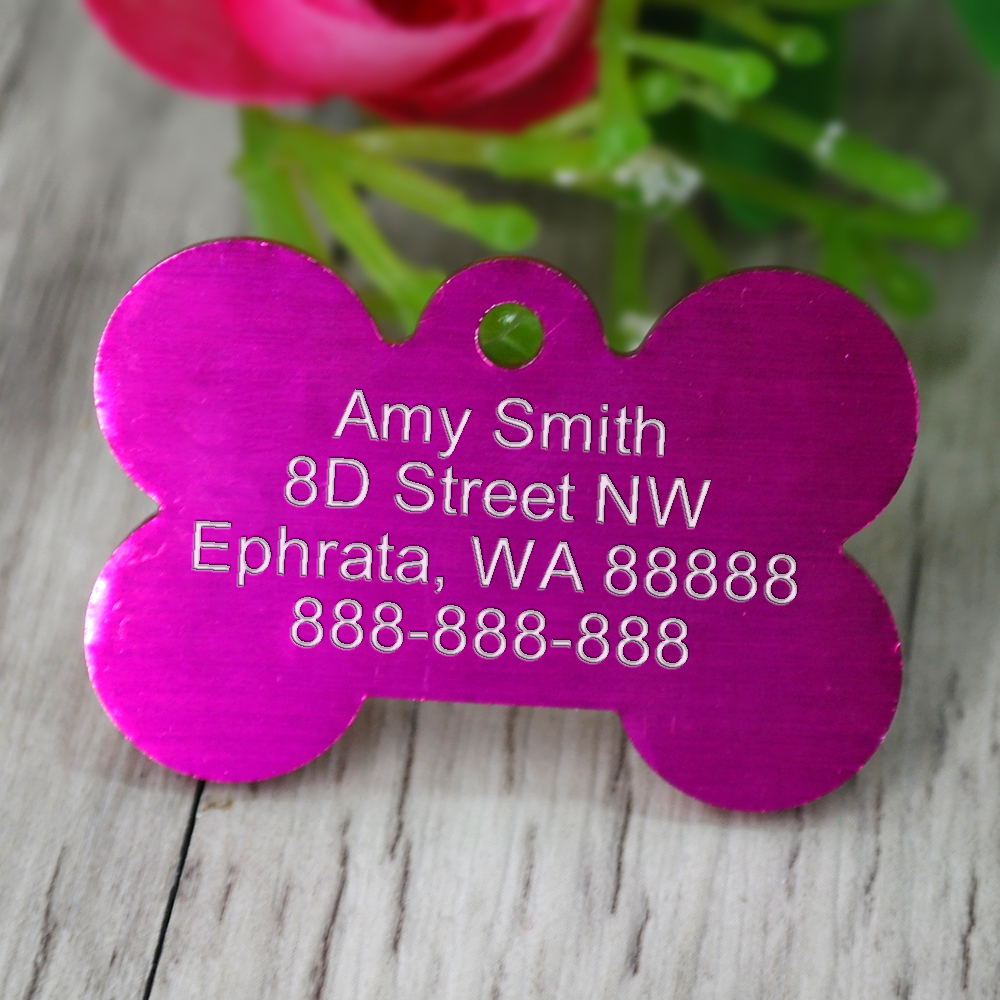 Personalized Glitter Dog Tags Disc Engraved Cat Puppy Pet ID Name Collar Tag