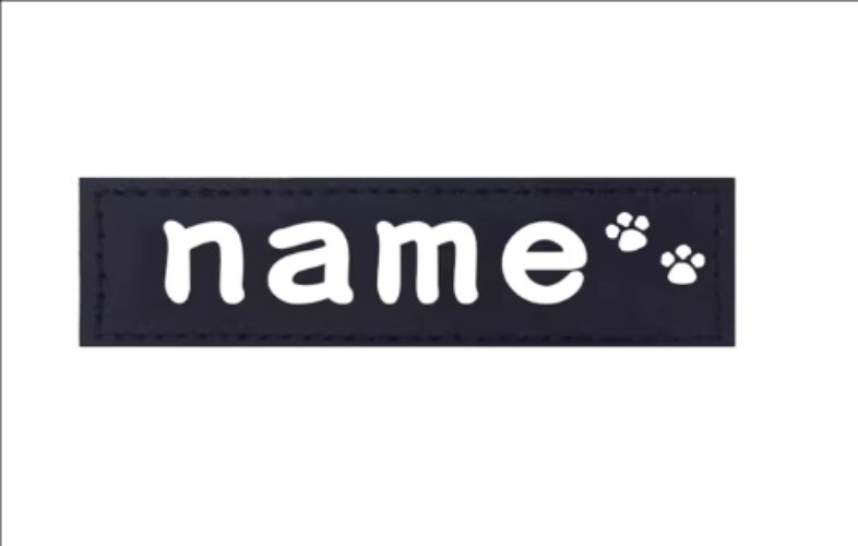 2PCS PU Personalized Dog Name Patches ID Tag For JULUS Pet Harness Label Sticker