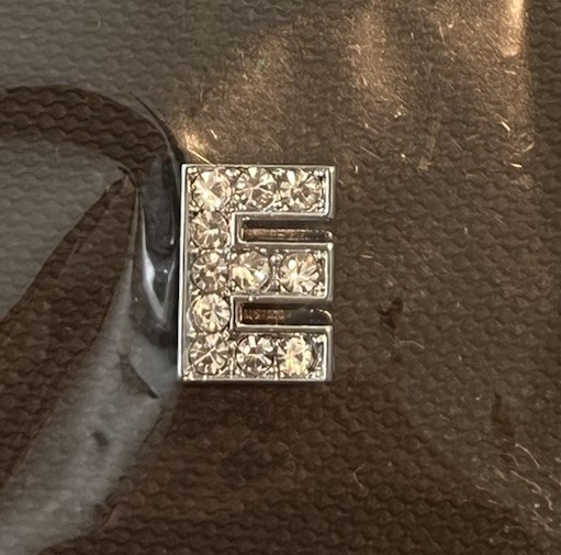 Mirage Pet Product Letter “E” Rhinestone Collar Charm