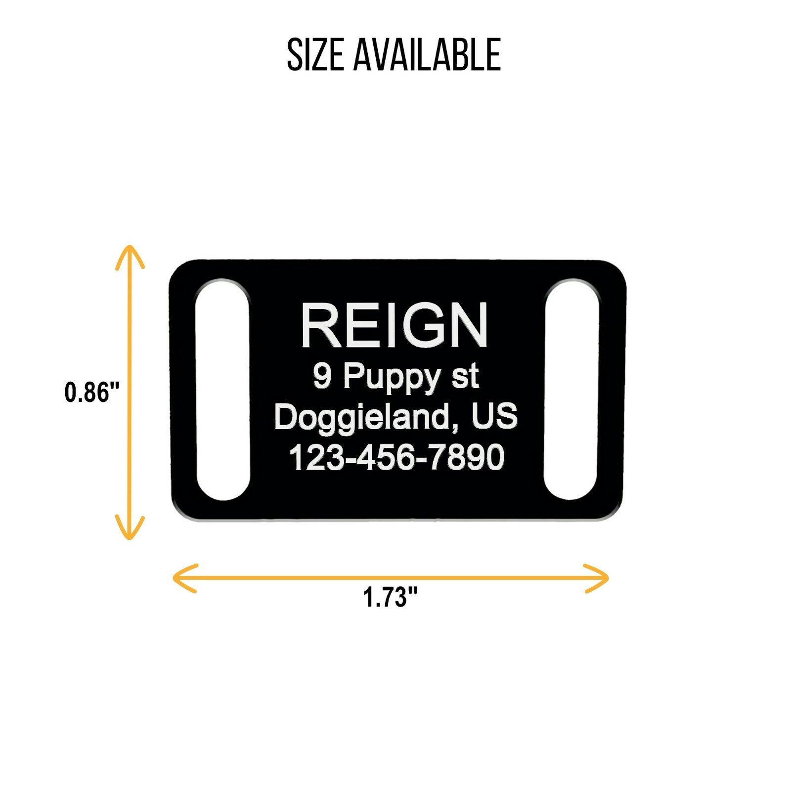 Personalized slide on pet dog tags ID engraved name aluminum puppy cat collar