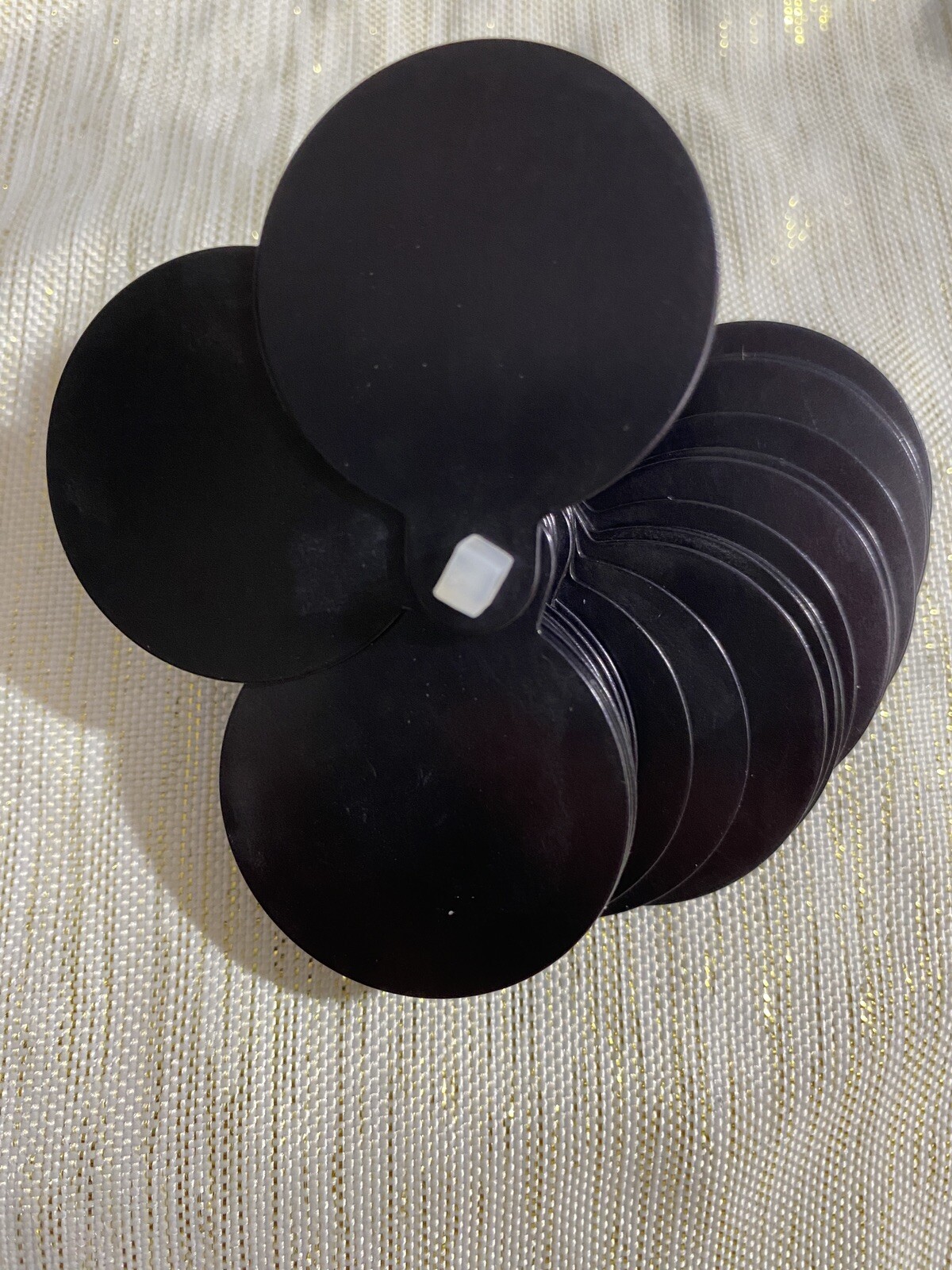 Pet ID Tags Dog Cat 25pc Blank Double Sided Round Black 1.25″ Aluminum