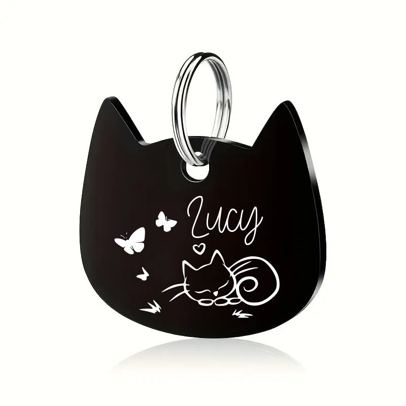 Double-Sided Pet Tag, Custom Engraved Dog Cat ID | USA Made