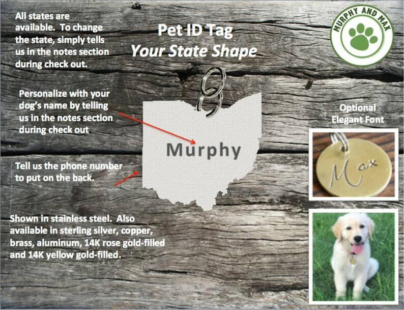 State of Texas | Dog Pet Name Custom Engraved Personalized Cute ID Tag for Dogs