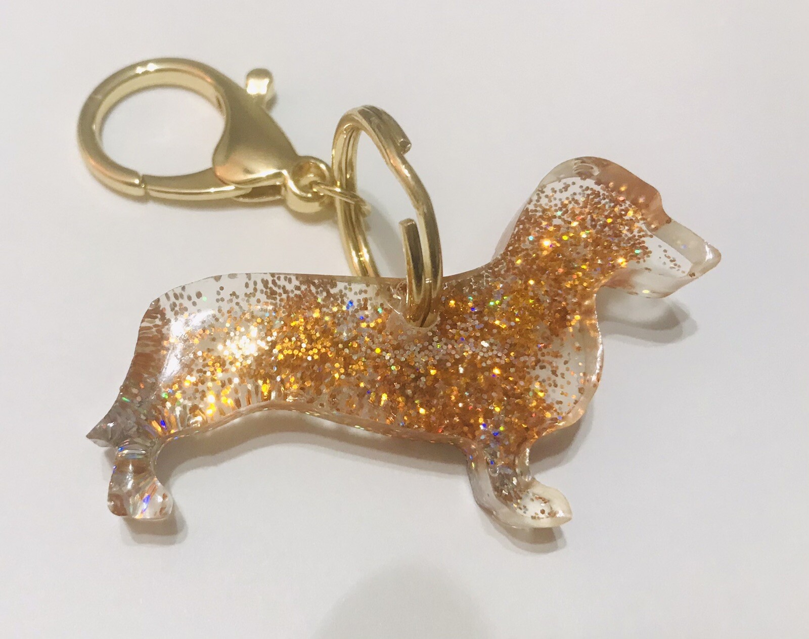 Dachshund Keychain Hand Made Resin