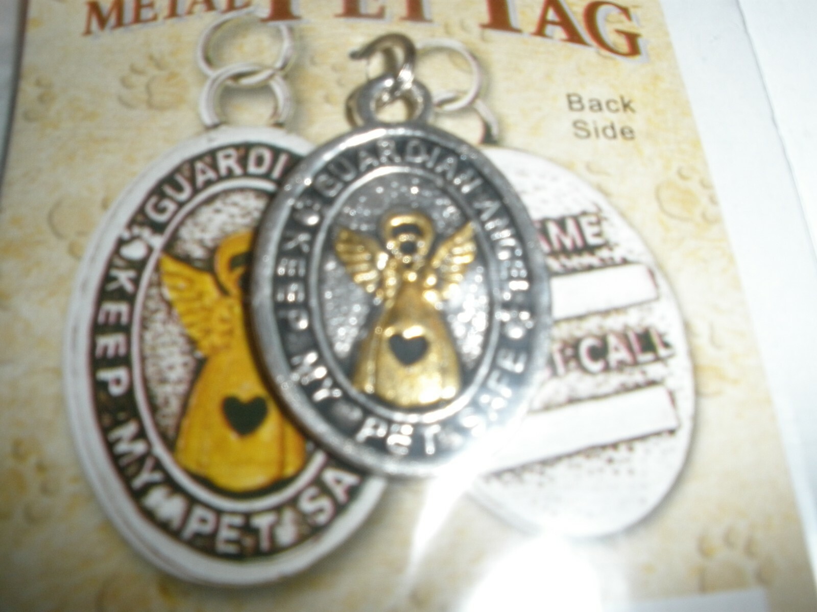 NEW Metal Pet Tag Giftco #1790 Guardian Angel Keep my Pet Safe
